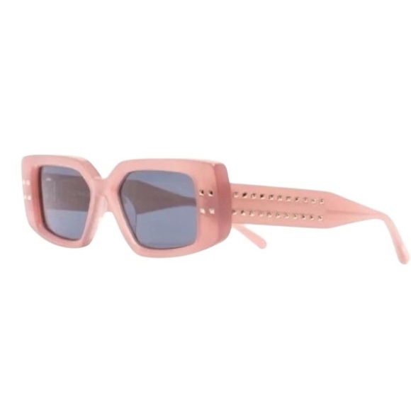 NIB VALENTINO GARAVANI V-CINQUE SUNGLASSES IN POWDER PINK & GOLD STUDS main image 15